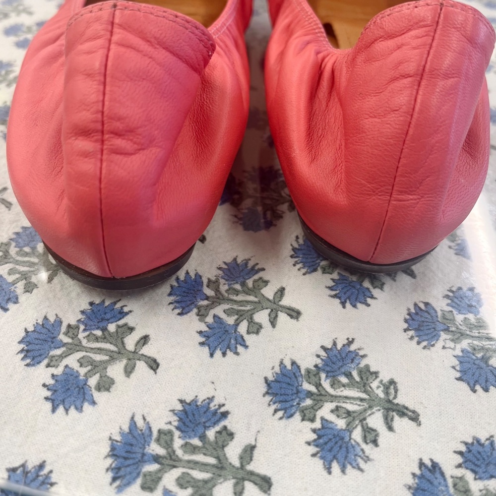 Lanvin Pink Leather Cap Toe Ballet Flats Size 40 (US Size 10) - Picture 6 of 12